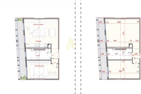 Shtepi ne shitje Apartament ne Tirane, 1+1, Mobilimi Bosh, pa mobiluar, Pagesa 194,900  Euro.