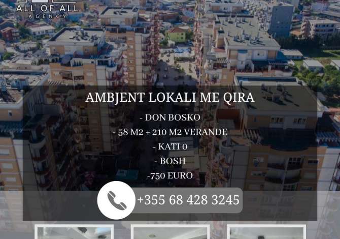 Ambient biznesi me qera 2+1 ne Tirane - 75,000 Leke