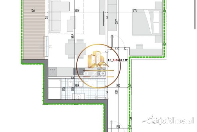 Shtepi ne shitje 1+1 ne Tirane - 87,395 Euro