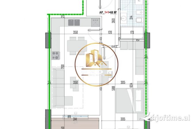 Shtepi ne shitje 1+1 ne Tirane - 87,395 Euro