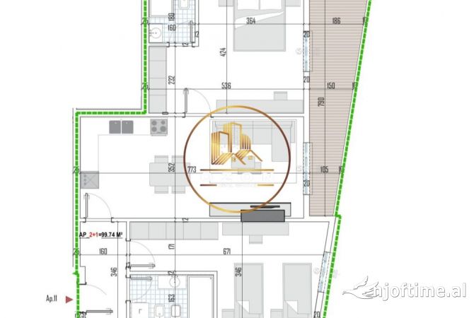Shtepi ne shitje 2+1 ne Tirane - 135,259 Euro