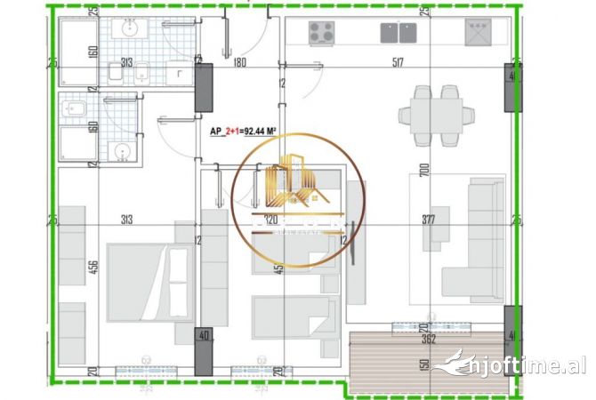 Shtepi ne shitje 2+1 ne Tirane - 135,259 Euro
