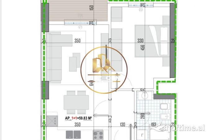 Shtepi ne shitje 1+1 ne Tirane - 87,395 Euro