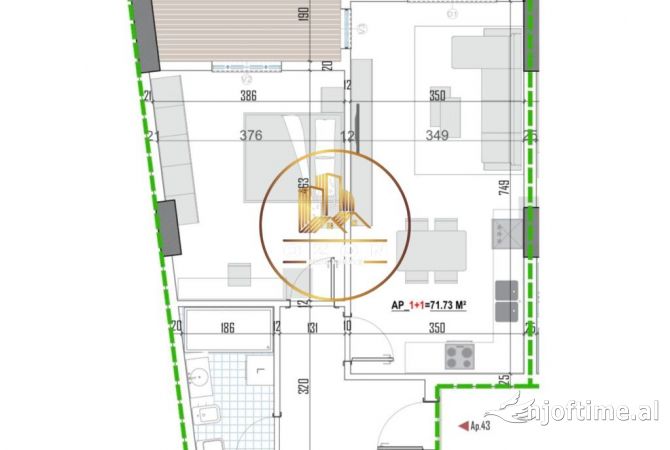 Shtepi ne shitje 1+1 ne Tirane - 87,395 Euro