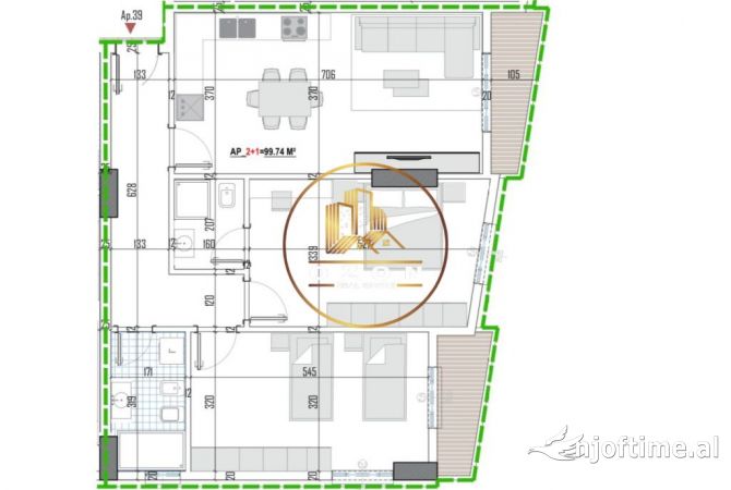 Shtepi ne shitje 2+1 ne Tirane - 135,259 Euro