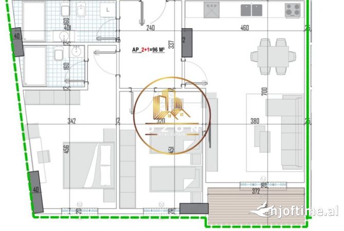 Shtepi ne shitje Apartament ne Tirane, 2+1, Mobilimi Bosh, pa mobiluar, Pagesa 135,259  Euro.
