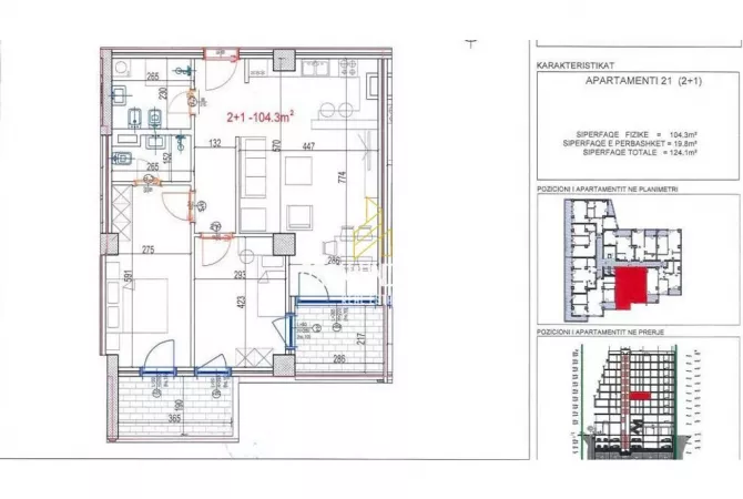 House for Sale 2+1 in Tirana - 186,150 Euro