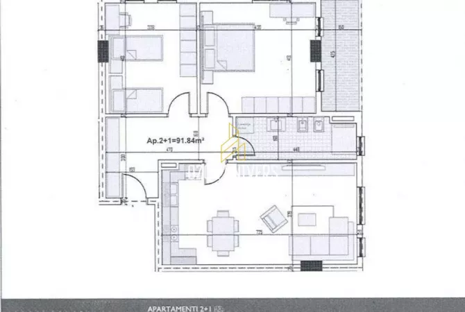 House for Sale 2+1 in Tirana - 102,898 Euro