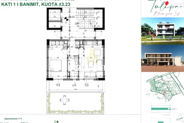 Shtepi ne shitje Apartament ne Tirane, 1+1, Mobilimi Bosh, pa mobiluar, Pagesa 205,000  Euro.