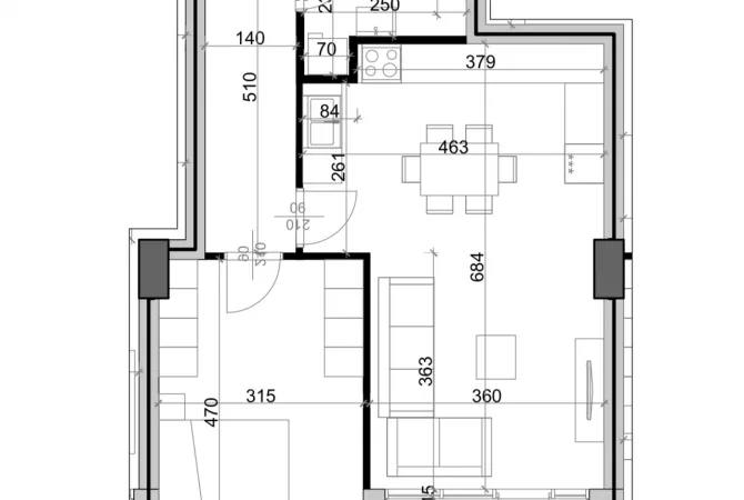 House for Sale 1+1 in Tirana - 215,000 Euro