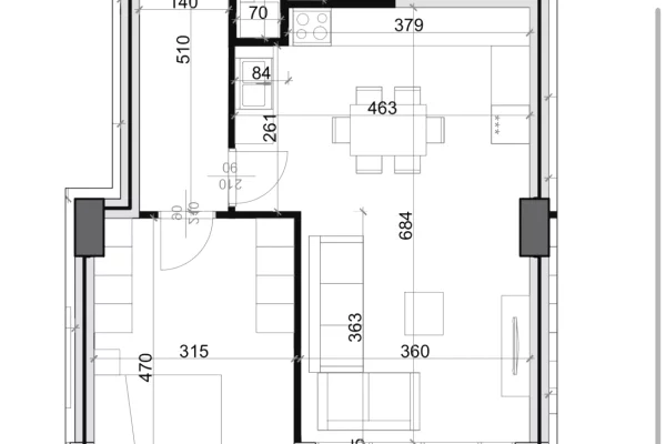 Shtepi ne shitje 1+1 ne Tirane - 215,000 Euro