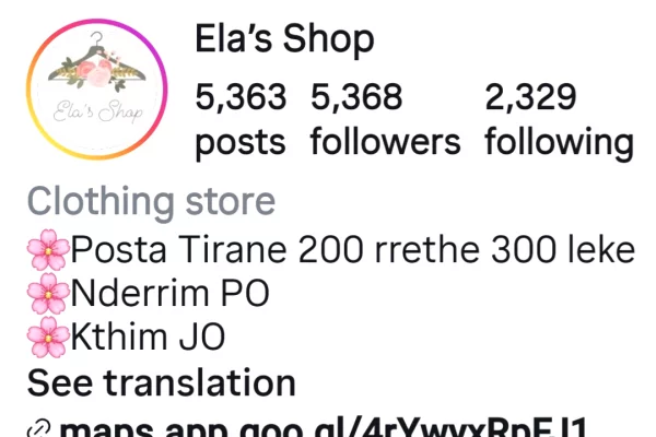 Biznese ne shitje ne Tirane - 6,000 Euro