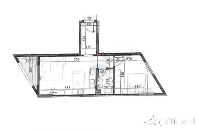 Shtepi ne shitje Apartament ne Tirane, 1+1, Mobilimi E mobiluar, Pagesa 118,000  Euro.
