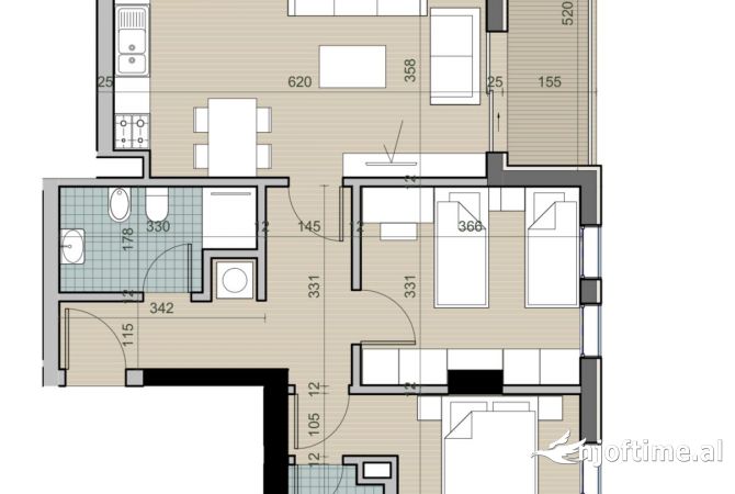House for Sale 2+1 in Tirana - 107,000 Euro