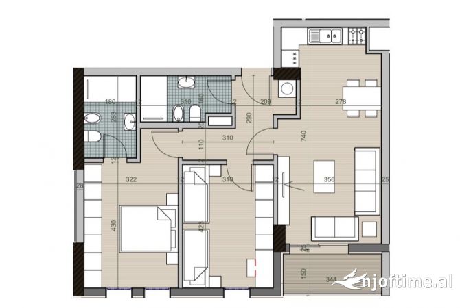 House for Sale 2+1 in Tirana - 115,000 Euro