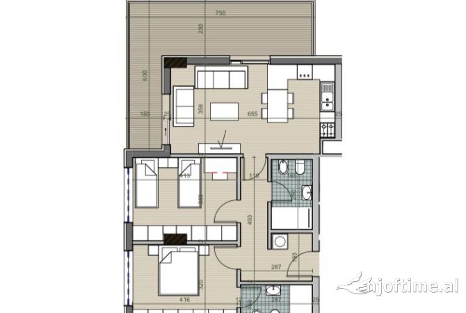 House for Sale 2+1 in Tirana - 125,000 Euro