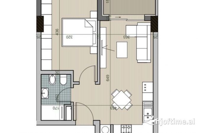 House for Sale 1+1 in Tirana - 75,000 Euro