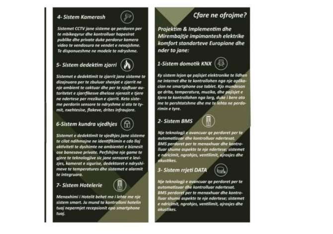 Ofrojme Instalime elektrike dhe elektronike