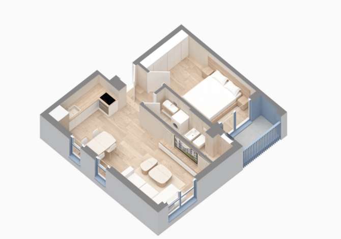 Shtepi ne shitje 1+1 ne Tirane - 85,000 Euro