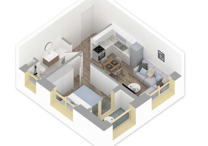Shtepi ne shitje 1+1 ne Tirane - 67,000 Euro