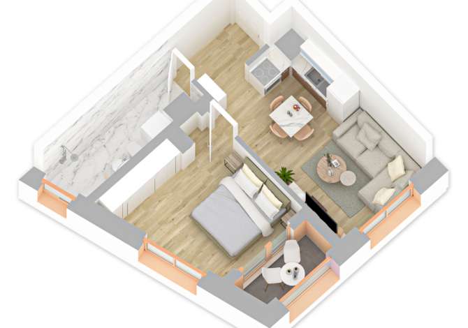 Shtepi ne shitje 1+1 ne Tirane - 80,000 Euro