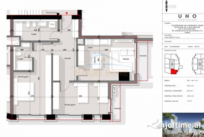 Shtepi ne shitje 2+1 ne Tirane - 306,360 Euro
