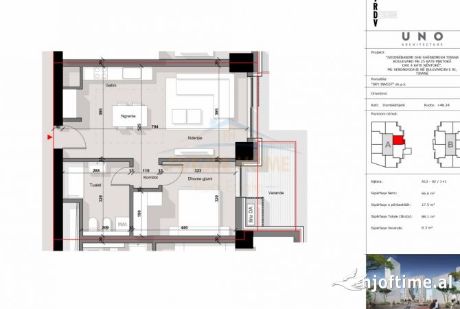 Shtepi ne shitje 1+1 ne Tirane - 200,675 Euro