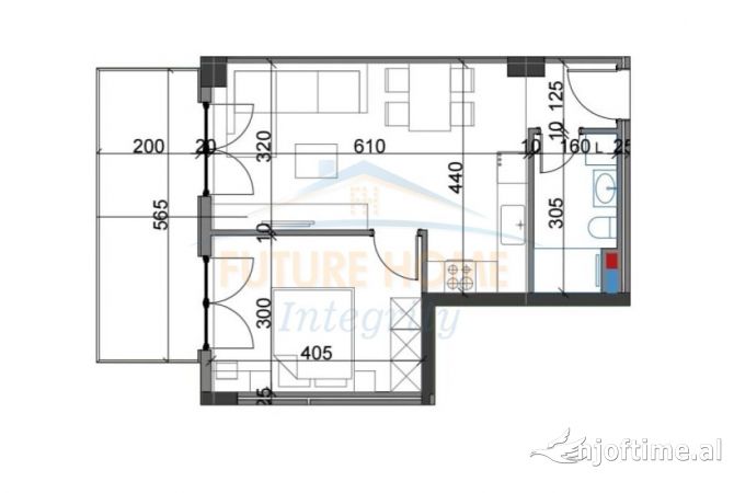 Shtepi ne shitje 1+1 ne Tirane - 111,840 Euro