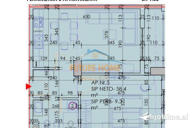 Shtepi ne shitje 1+1 ne Tirane - 87,900 Euro