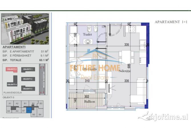 Casa in vendita 1+1 a Tirana - 93,130 Euro