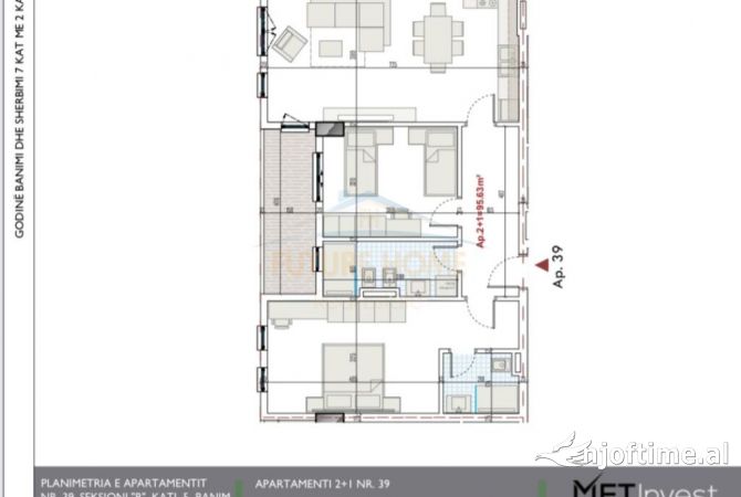 Shtepi ne shitje 2+1 ne Tirane - 110,500 Euro
