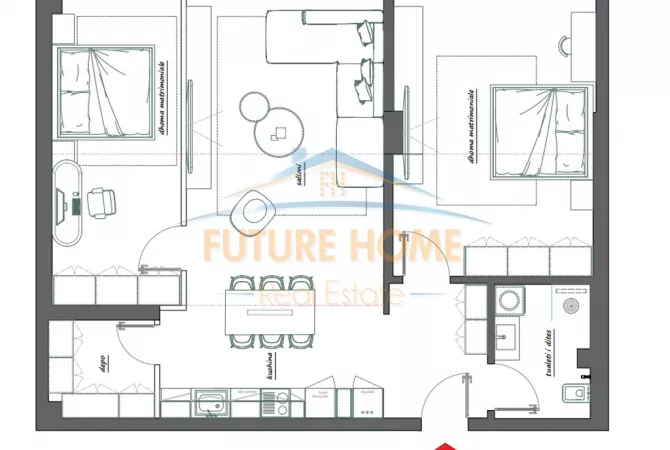 Shtepi ne shitje 2+1 ne Tirane - 291,000 Euro