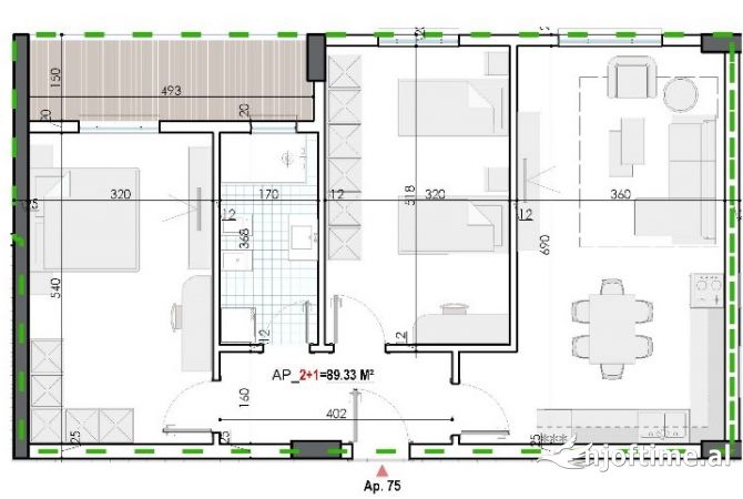 Shtepi ne shitje 2+1 ne Tirane - 88,690 Euro