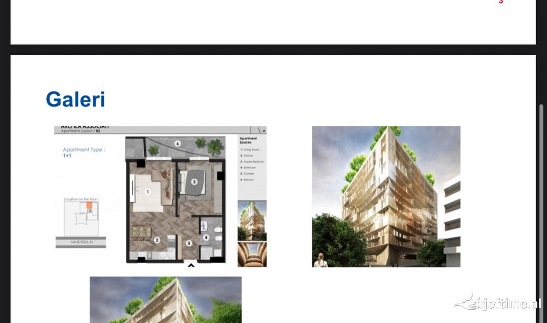 Shtepi ne shitje Apartament ne Tirane, 1+1, Mobilimi Bosh, pa mobiluar, Pagesa 130,800  Euro.