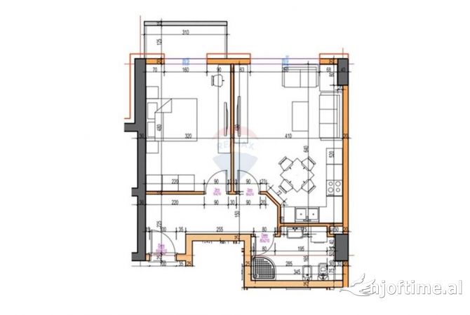Shtepi ne shitje Apartament ne Tirane, 1+1, Mobilimi Bosh, pa mobiluar, Pagesa 100,000  Euro.