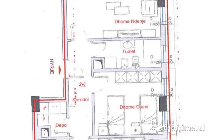 Shtepi ne shitje 2+1 ne Tirane - 185,000 Euro