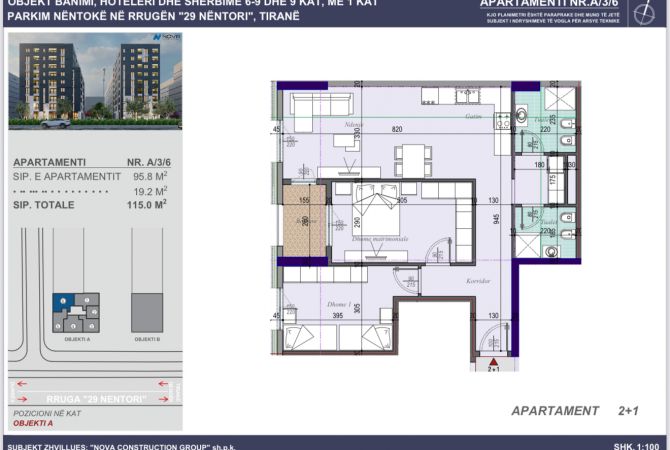 Shtepi ne shitje 2+1 ne Tirane - 143,750 Euro