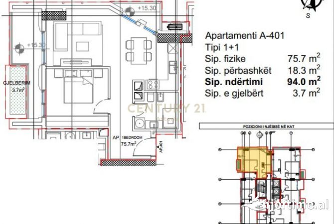 Shtepi ne shitje 1+1 ne Tirane - 316,305 Euro