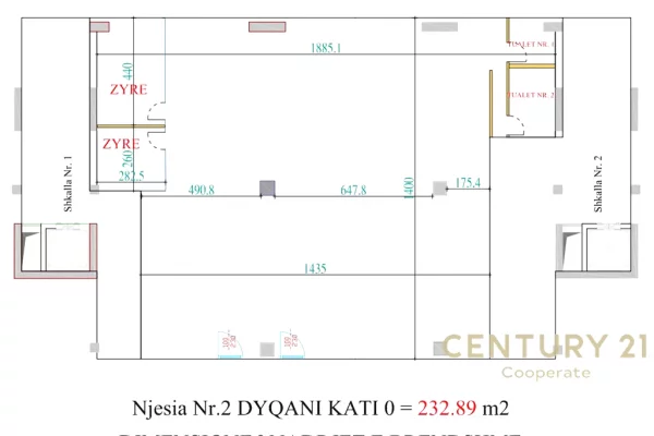 Japim me qira ambient Biznesi – Ideal per Klinike, Call Center ose Palester.  Ne nje nga zonat me te