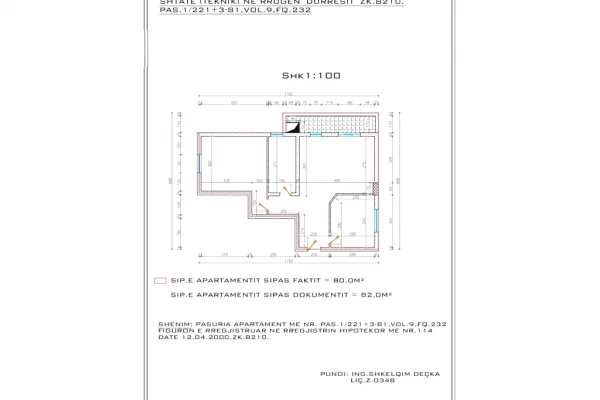 Apartment for sale in Tirana 2+1, Emty