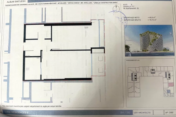 Apartment for sale in Tirana 1+1, Emty