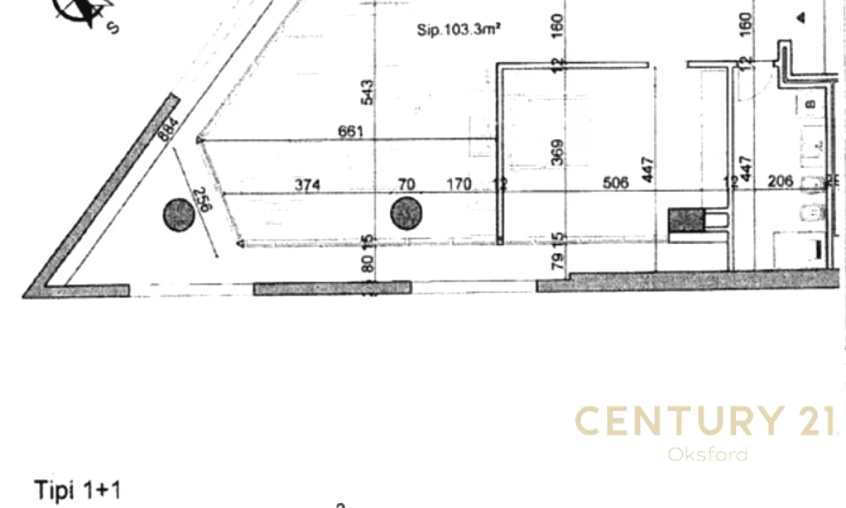 Shtepi ne shitje Apartament ne Tirane, 1+1, Mobilimi Bosh, pa mobiluar, Pagesa 230,600  Euro.