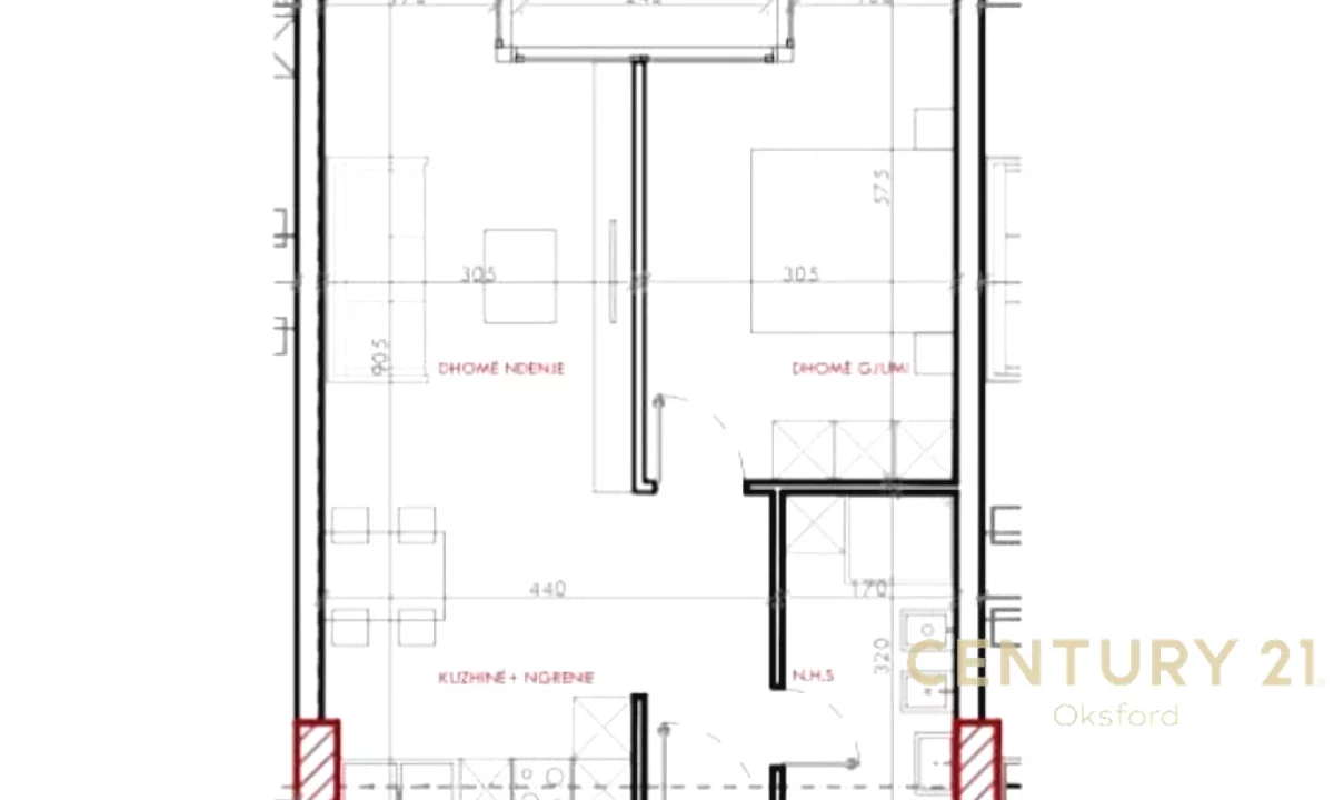 Apartment for sale in Tirana 1+1, Emty