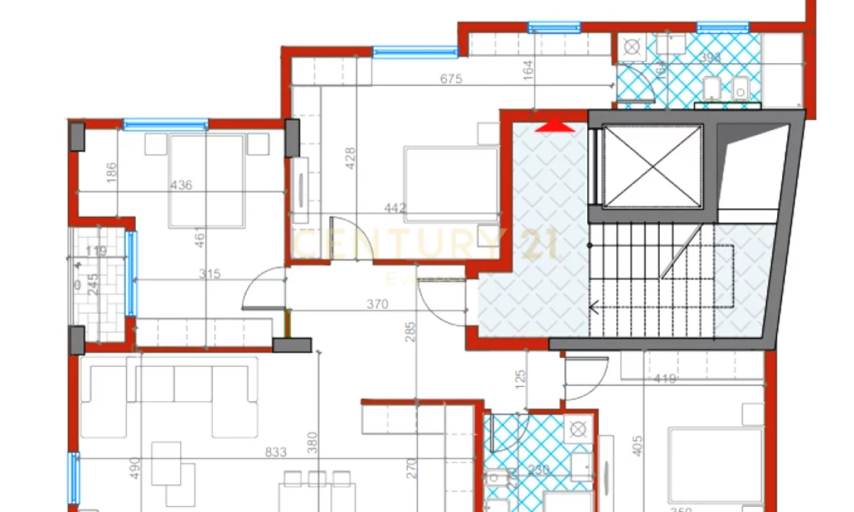 Apartment for sale in Tirana 3+1, Emty