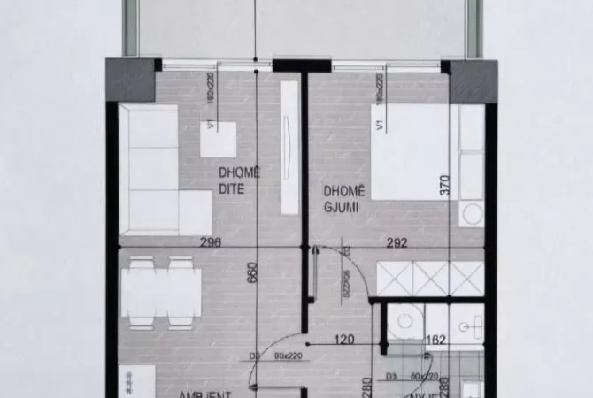 House for Sale 1+1 in Tirana - 104,500 Euro