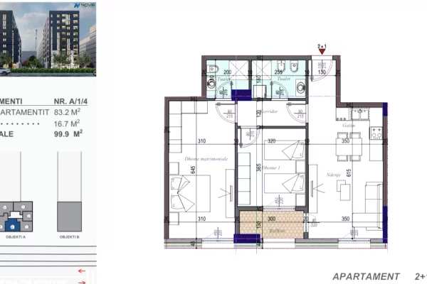 Shtepi ne shitje 2+1 ne Tirane - 120,000 Euro