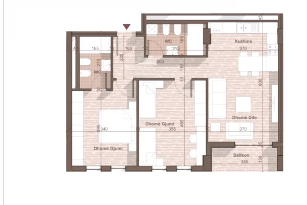 Shtepi ne shitje 2+1 ne Tirane - 115,000 Euro