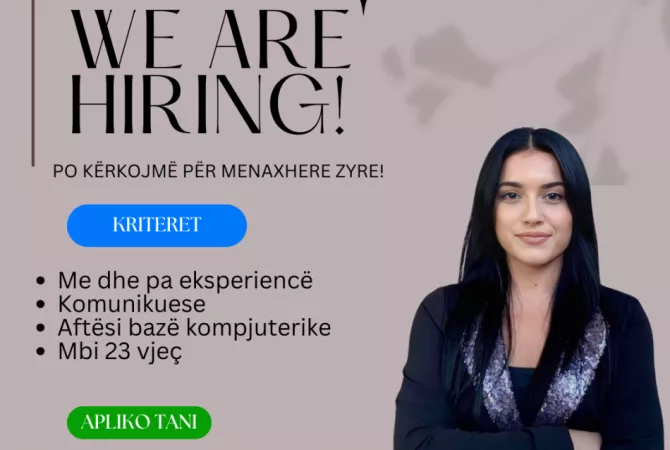 Njoftime Pune Menaxhere Zyre