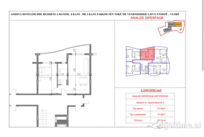 Shtepi ne shitje 1+1 ne Vlore - 158,400 Euro