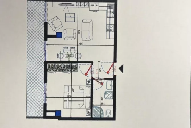 Shtepi ne shitje 1+1 ne Tirane - 95,000 Euro